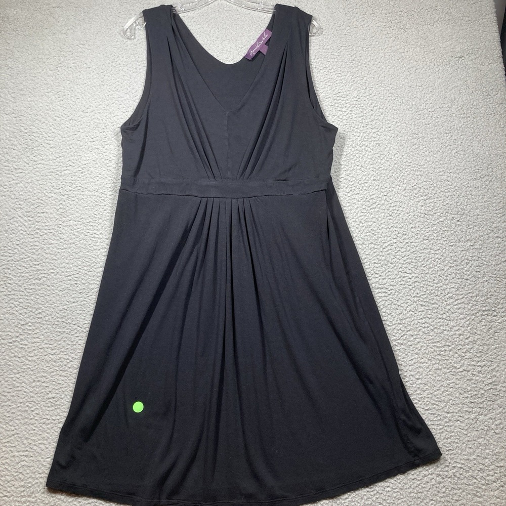 Gloria Vanderbilt Dress Womens L Black Knee Length Babydoll Beach Cover Up FLAW